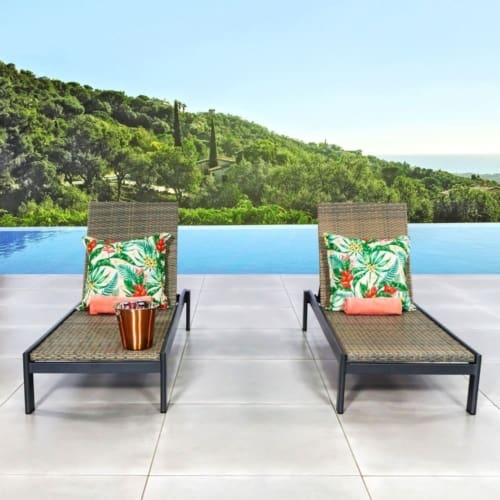 Follina Sun Lounger Charcoal Lifestyle VB