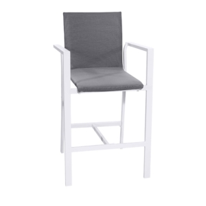 Sultan Bar Chair White & Grey