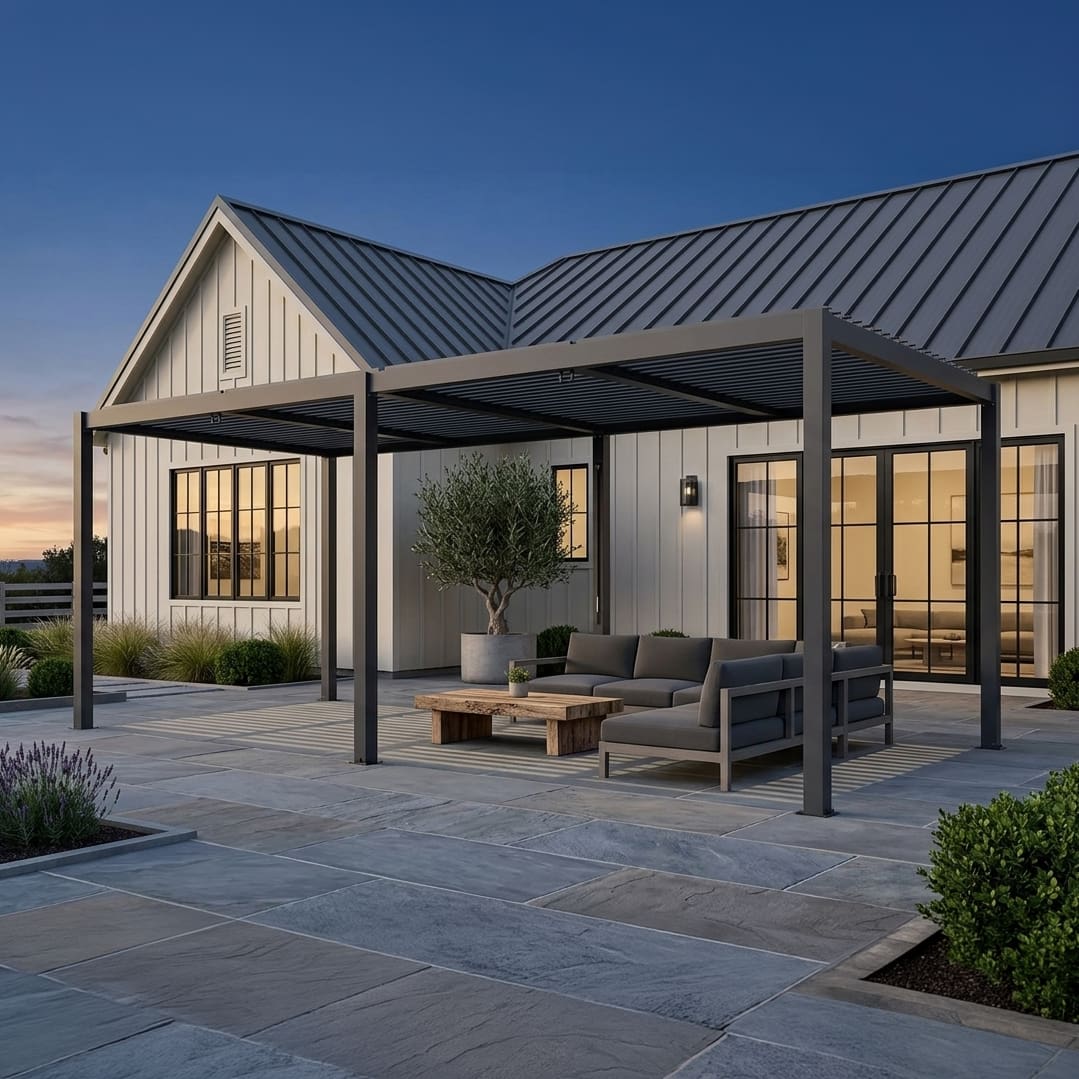 Hammond 580cmx400cm Pergola Charcoal - Patio Warehouse